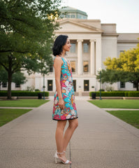 Inia V-neck Sleeveless Reversible Dress