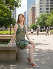 Jana Rib Knit V Neck Tank Dress