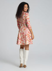 Keki 3/4 Sleeve Flare Dress