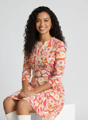 Keki 3/4 Sleeve Flare Dress