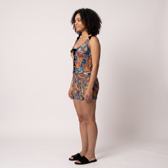 Kuri Shaping Sleepwear Duo – Adjustable Tie-Shoulder Top & Shorts