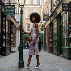 キュウカ ボディコン開脚ミディドレス