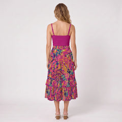 Lina Tiered Ruffle Midi Skirt