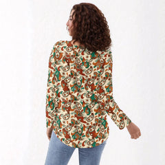 Lushka Long Sleeve Relaxed Flared Top