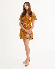 Mandra Off-Shoulder Ruffled Mini Dress
