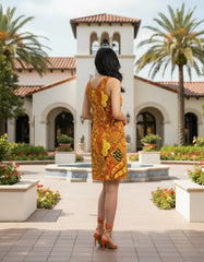 Mandra Rib Knit V Neck Mini Dress