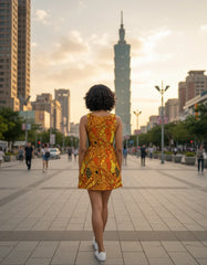 Mandra Scoop Neck Skater Dress