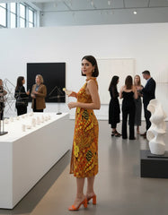 Mandra Tie Strap Split Midi Dress