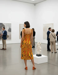 Mandra Tie Strap Split Midi Dress