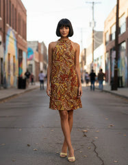 Miarna Halter Flare Dress