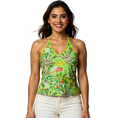 Midori Halter V-neck Cami Top