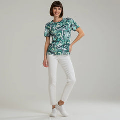 Mima Fitted Crew Neck Tee