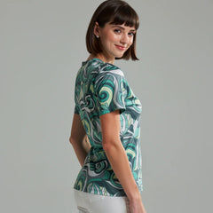 Mima Fitted Crew Neck Tee