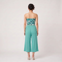 Mima Green Wide Leg Capris