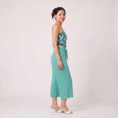 Mima Green Wide Leg Capris