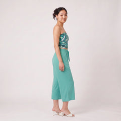 Mima Green Wide Leg Capris