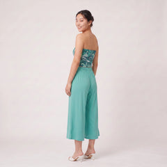 Mima Green Wide Leg Capris