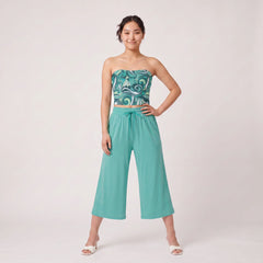 Mima Green Wide Leg Capris