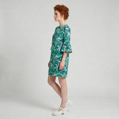 Mima 3/4 Bell Sleeve Loose Mini Dress