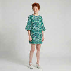Mima 3/4 Bell Sleeve Loose Mini Dress