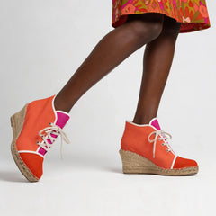 Mina Color Block Wedge Espadrilles