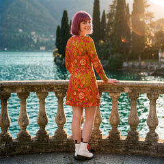 Mina Square Neck Mini Swing Dress