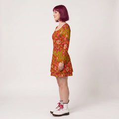 Mina Square Neck Mini Swing Dress