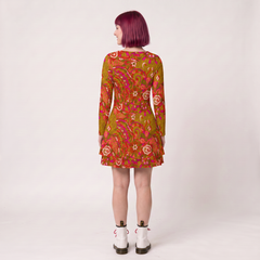 Mina Square Neck Mini Swing Dress