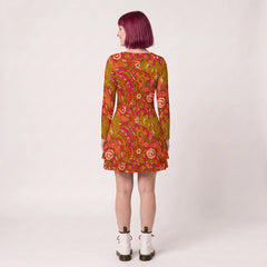 Mina Square Neck Mini Swing Dress