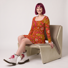 Mina Square Neck Mini Swing Dress