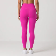 Mina Solid Series Rose Pink High-Waisted Tummy Control Leggings