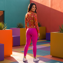 Mina Full-Zip Long Sleeve Top
