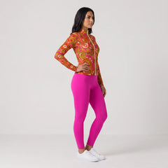 Mina Full-Zip Long Sleeve Top