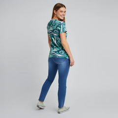 Mima Fitted V-Neck Tee