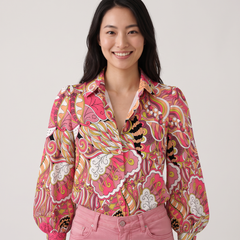 Nami Button Down Puff Sleeve Blouse