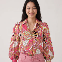 Nami Button Down Puff Sleeve Blouse