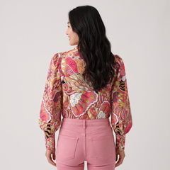 Nami Button Down Puff Sleeve Blouse