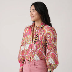 Nami Button Down Puff Sleeve Blouse