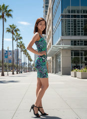 ネラ ノースリーブ ボディコンドレス