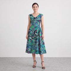 Nela Fit-and-Flare Midi Dress