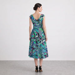 Nela Fit-and-Flare Midi Dress