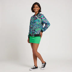 Nela Flexe Denim Bomber Jacket