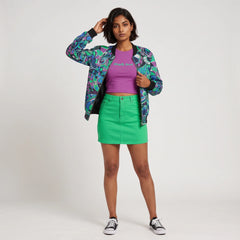 Nela Flexe Denim Bomber Jacket