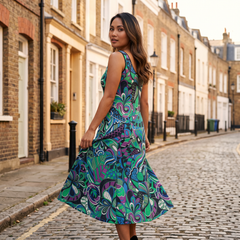 Nela Midi Crepe Tank Dress