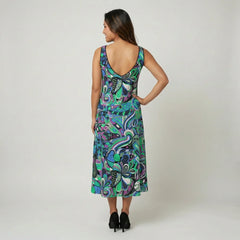 Nela Midi Crepe Tank Dress