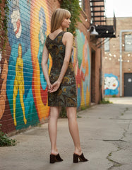 Ondas Rib Knit V Neck Tank Dress