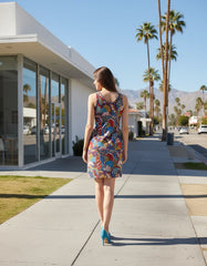 Opula リブニット V ネック タンクドレス