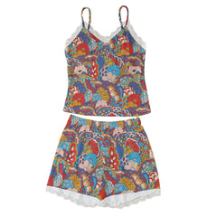 Opula Cami Lace Trim 2 Piece Lounge Wear Set
