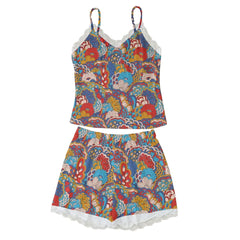 Opula Cami Lace Trim 2 Piece Lounge Wear Set