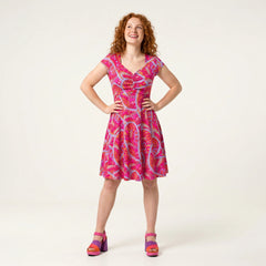 Palai Ruched Sweetheart Flare Dress